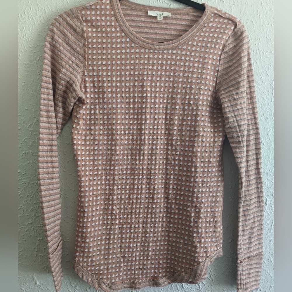 Easel Stripe and Floral Long Sleeve Shirt - Picture 6 of 9